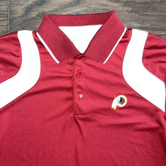 Vintage Antigua polyester men’s Washington Redskins Polo golf shirt L 2 tone - Picture 2 of 3